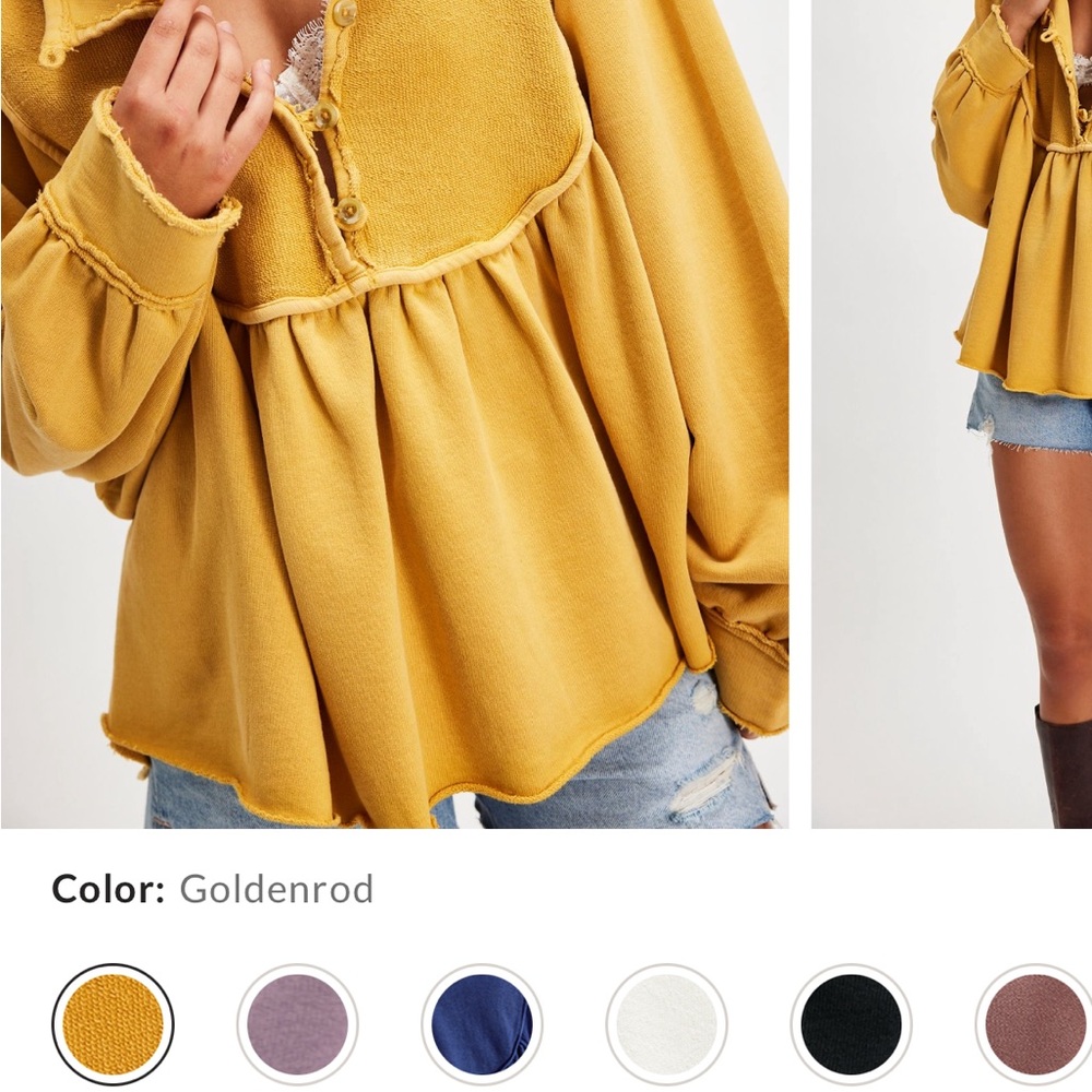 Free People Gold Tag About A Girl Pullover: Size Medium - Picture 9 of 9